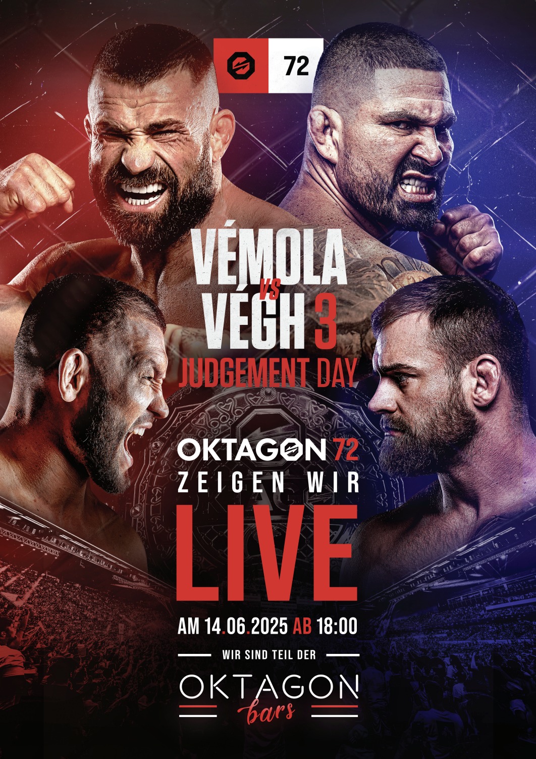 OKTAGON 72: VÉMOLA vs. VÉGH 3, KINCL vs. MURADOV