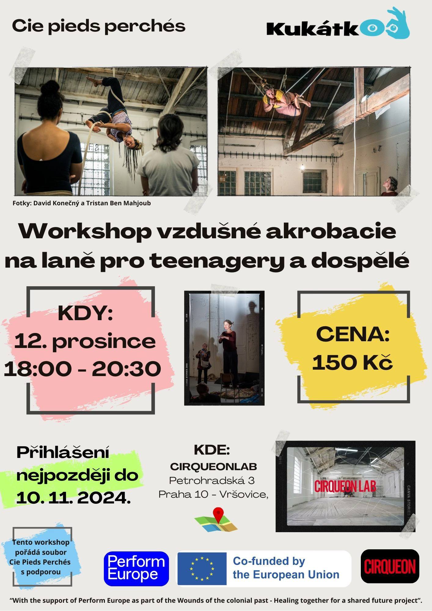 Workshop vzdušné akrobacie na laně pro neslyšící (od 15 do 99 let)