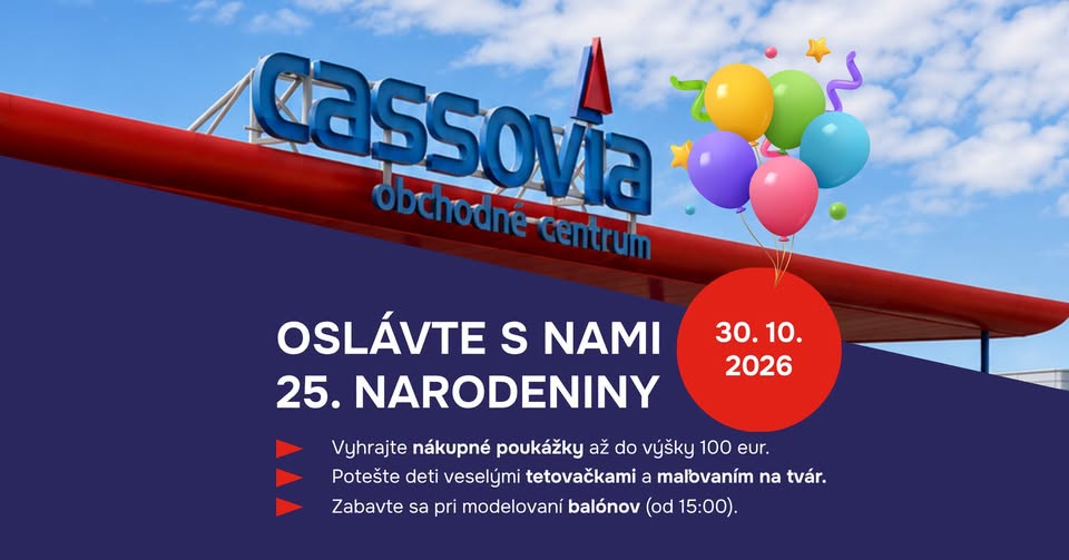 OSLÁVTE S OC CASSOVIA 25. NARODENINY