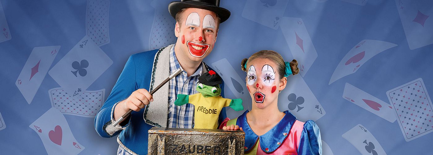 Der große Hopsini – Die Kinder-Zaubershow mit Clown Hops und Hopsi