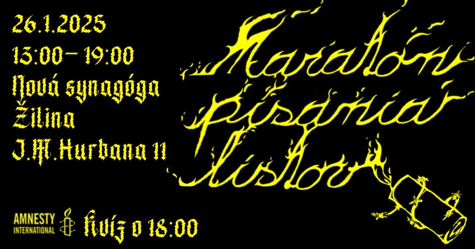 Maratón písania listov v Novej synagóge