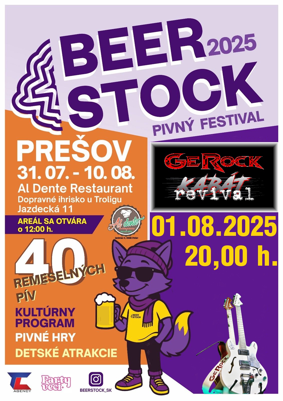 Pivný festival v Prešove s vystúpením GeRock Kabát revival