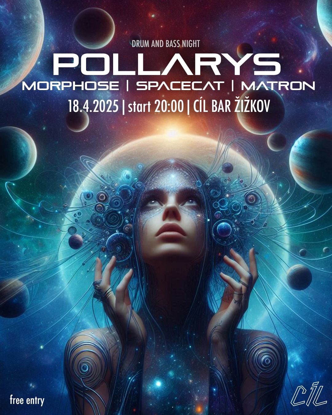 POLLARYS invites MORPHOSE, SPACECAT & MATRON | DNB NIGHT | 18.4.2025 | start 20:00 | vstup zdrarma
