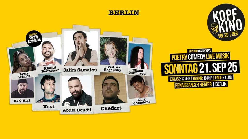 Head cinema Vol.20: Comedy • Poetry • Live Music in Berlin