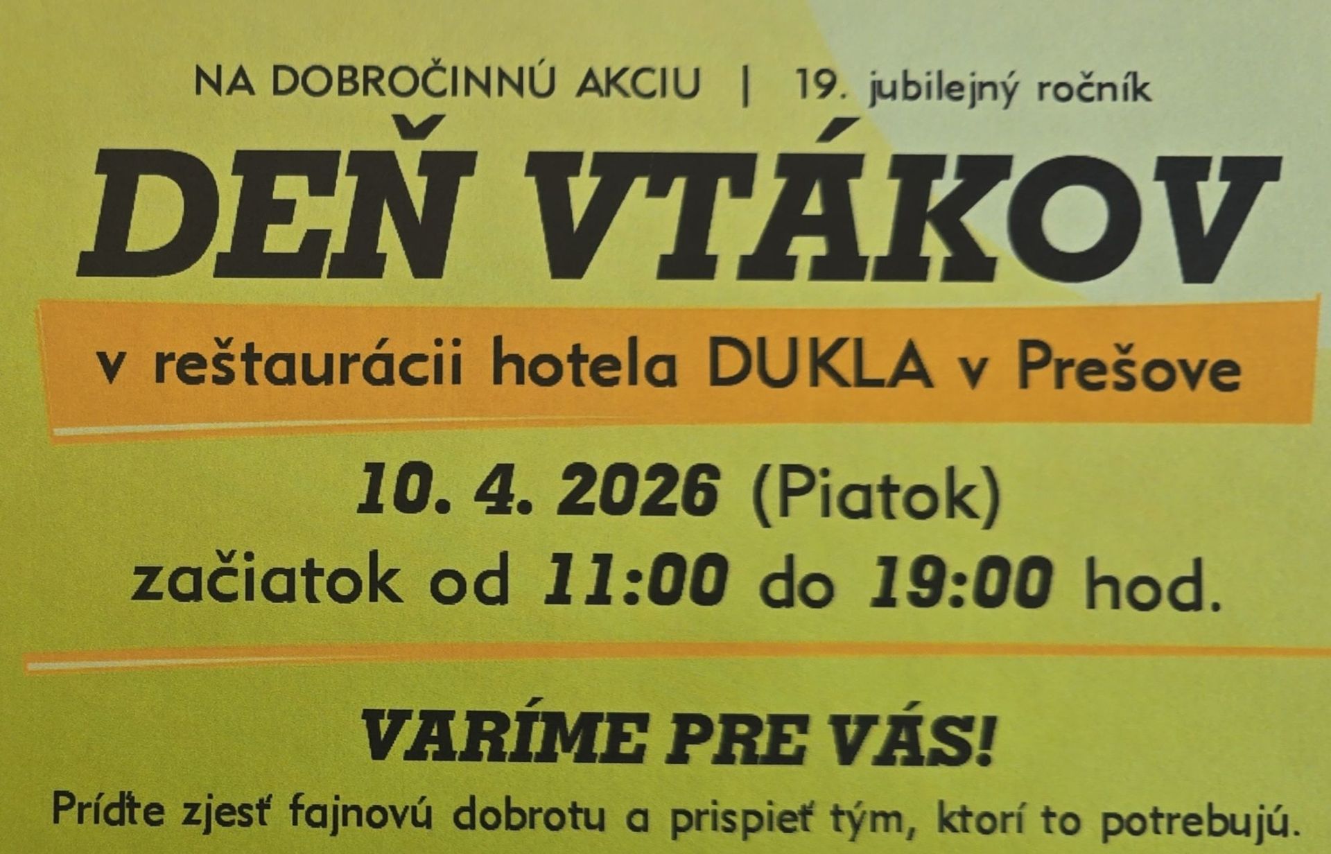 DEŇ VTÁKOV 2026