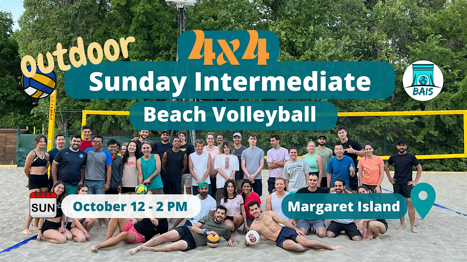 Sunday 2 PM Intermediate 4x4 Beach Volleyball - BAIS