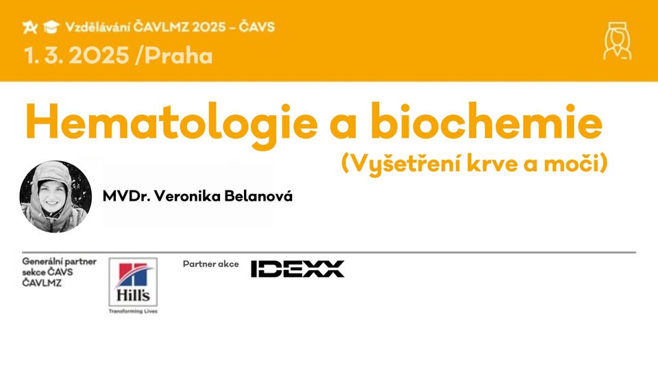 ČAVS: HEMATOLOGIE A BIOCHEMIE (Vyšetření krve a moči)