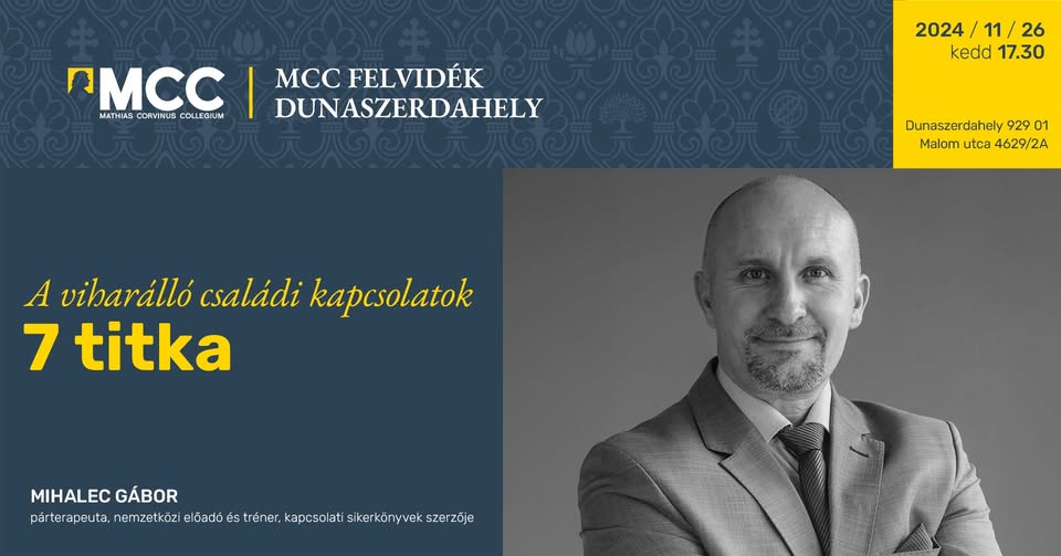 A viharálló családi kapcsolatok 7 titka - Mihalec Gábor Dunaszerdahelyen