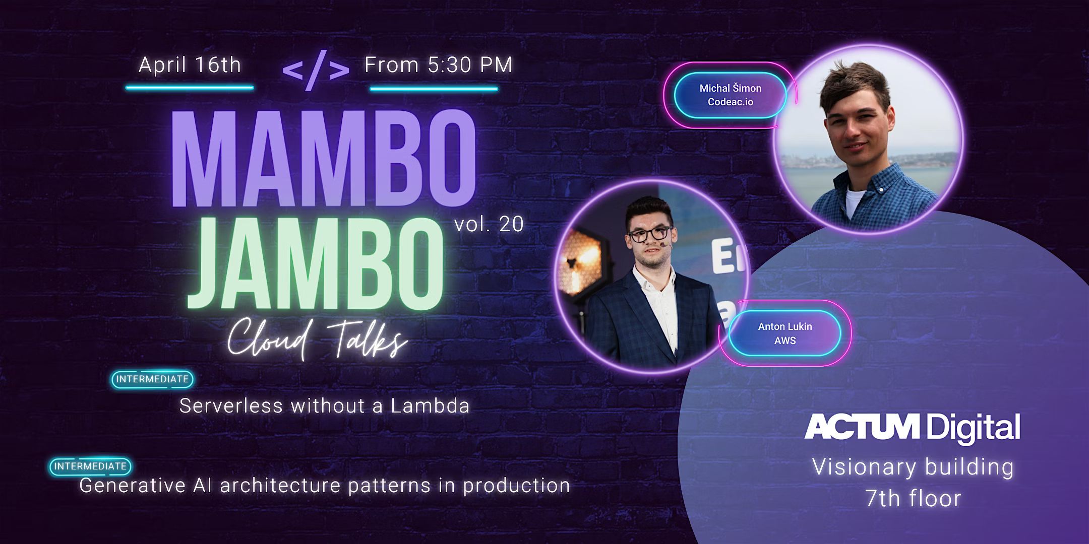 Mambo Jambo Talks v20 - AWS Edition