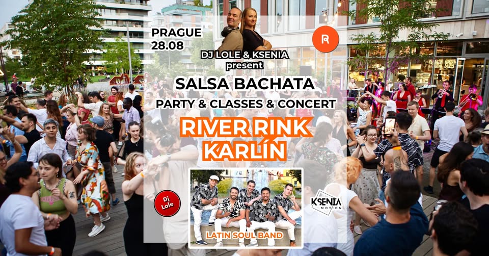 Salsa and bachata open air at River Rink Karlín with LIVE MUSIC ⭐️