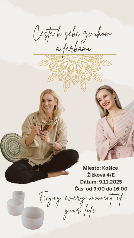 Cesta k sebe zvukom a farbami ~ zážitkový workshop v Košiciach ✨