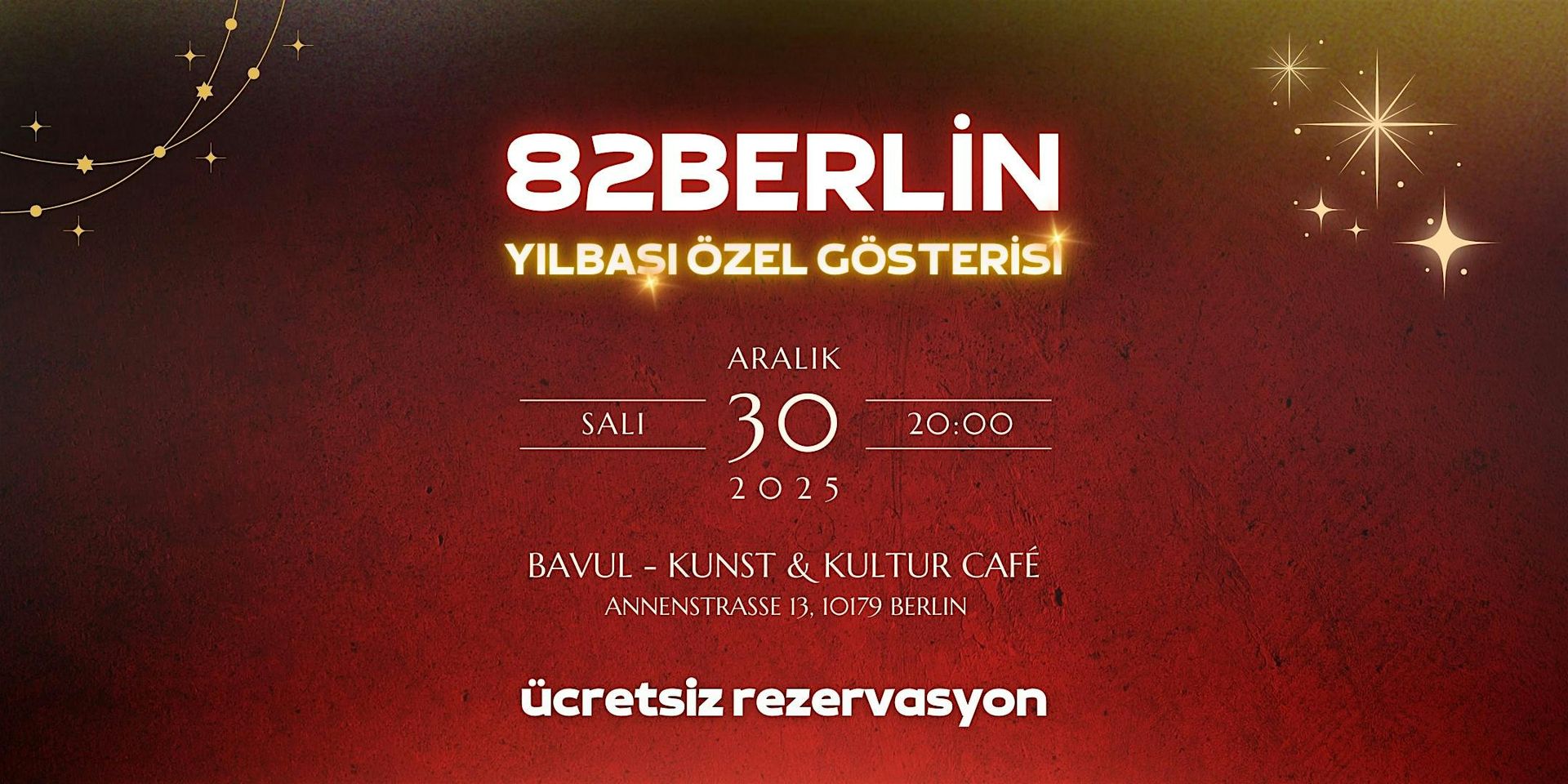 82Berlin - Berlin Yılbaşı Özel - Türkçe Stand-up Komedi Yılbaşı Özel Şovu