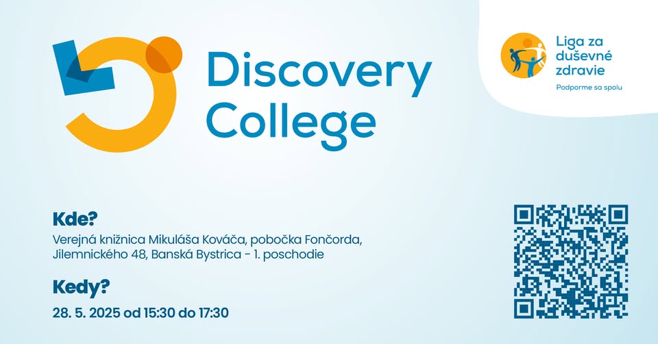 Discovery College B.BYSTRICA- úvodné stretnutie: Rozprávajme sa o duševnom zdraví I.