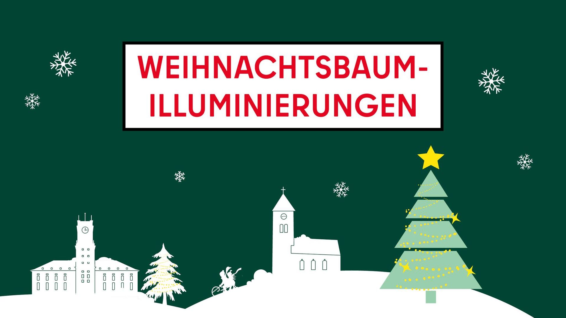 Weihnachtsbaumilluminierung vor dem Rathaus Schöneberg