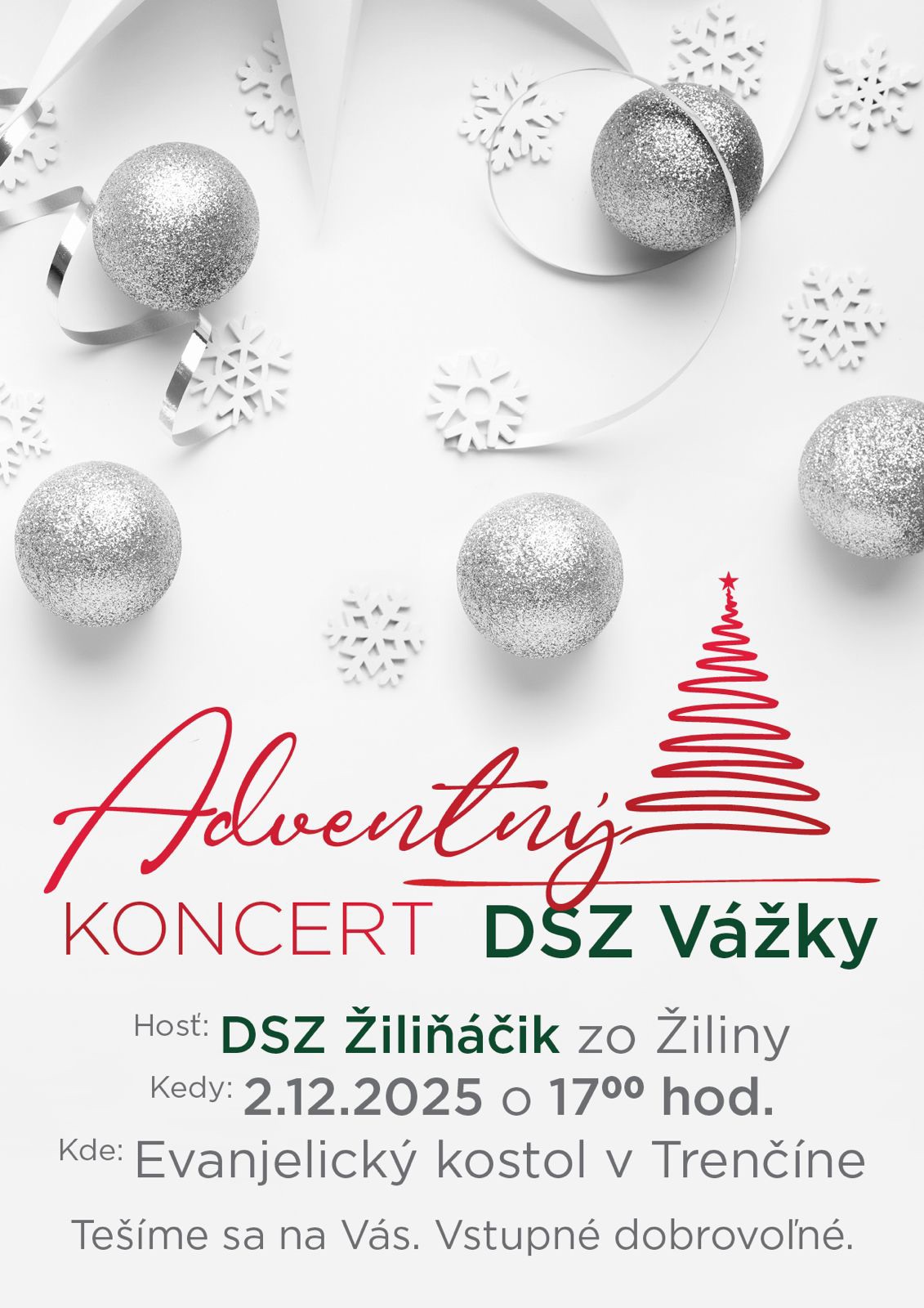 Adventný koncert DSZ Vážky a DSZ Žiliňáčik v Trenčíne