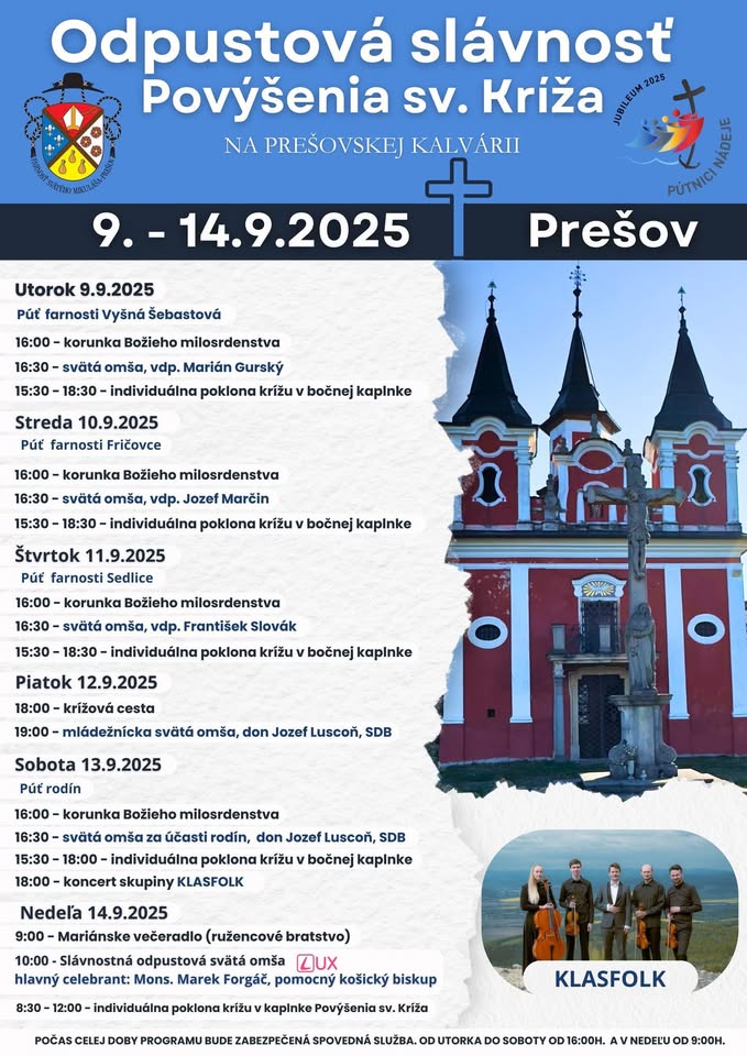 Odpustová slávnosť Povýšenia sv. Kríža - kalvária