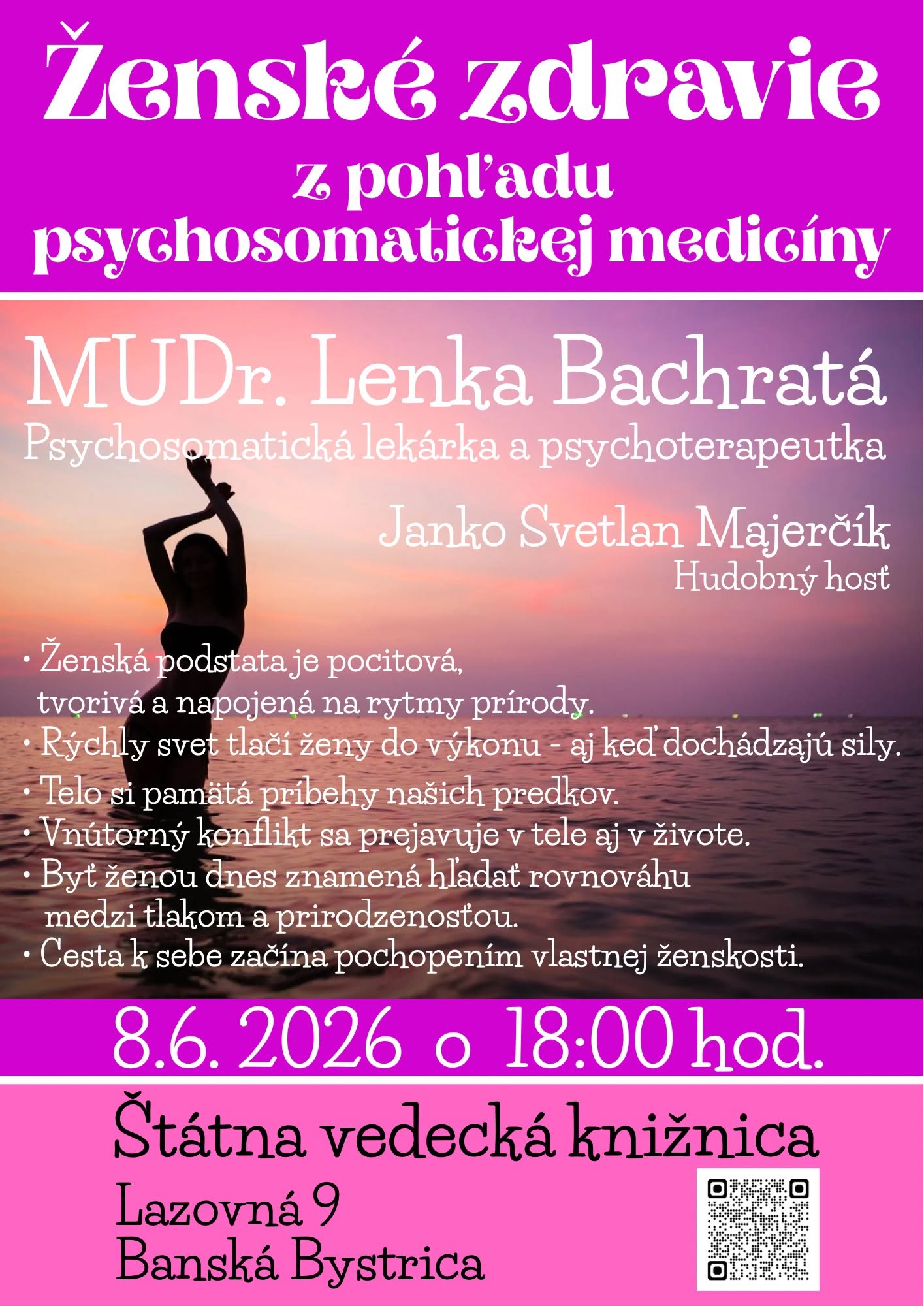 Beseda o ženskom zdraví z pohľadu psychosomatiky
