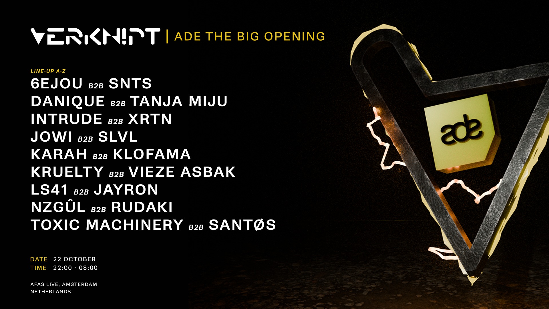 Verknipt ADE 2025 - The BIG Opening - October 22