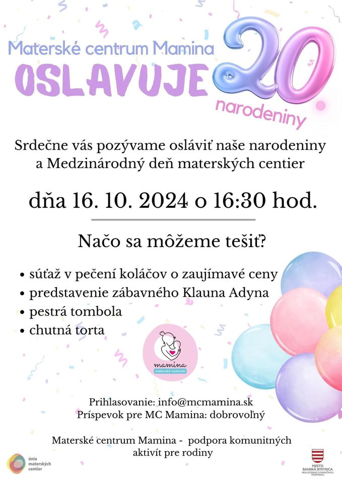 MC Mamina oslavuje 20 narodeniny 🎉