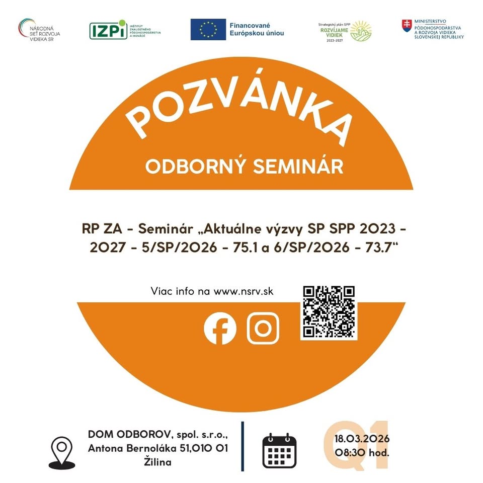 RP ZA - Seminár „Aktuálne výzvy SP SPP 2023 - 2027 - 5/SP/2026 - 75.1 a 6/SP/2026 - 73.7“