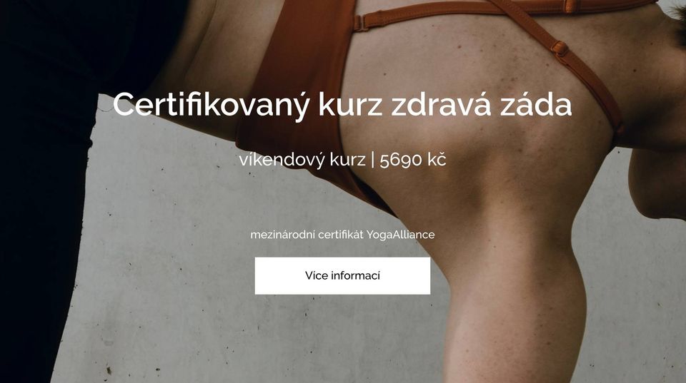Certifikovaný kurz Zdravá záda pro lektory jógy