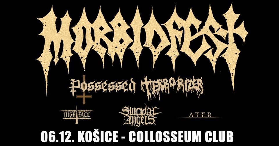 POSSESSED[USA], TERRORIZER[USA], SUICIDAL ANGELS [GR],NIGHTFALL[GR], ATER [CL]