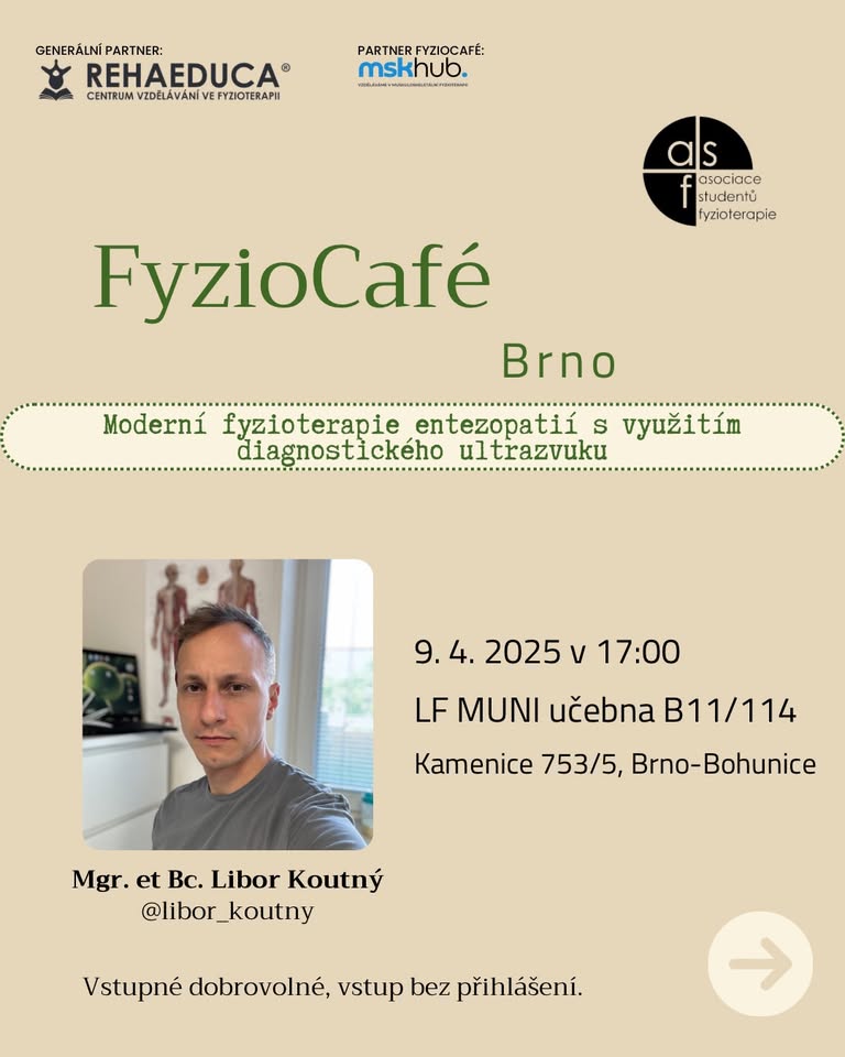 FyzioCafé: Moderní fyzioterapie entezopatií s využitím diagnostického ultrazvuku