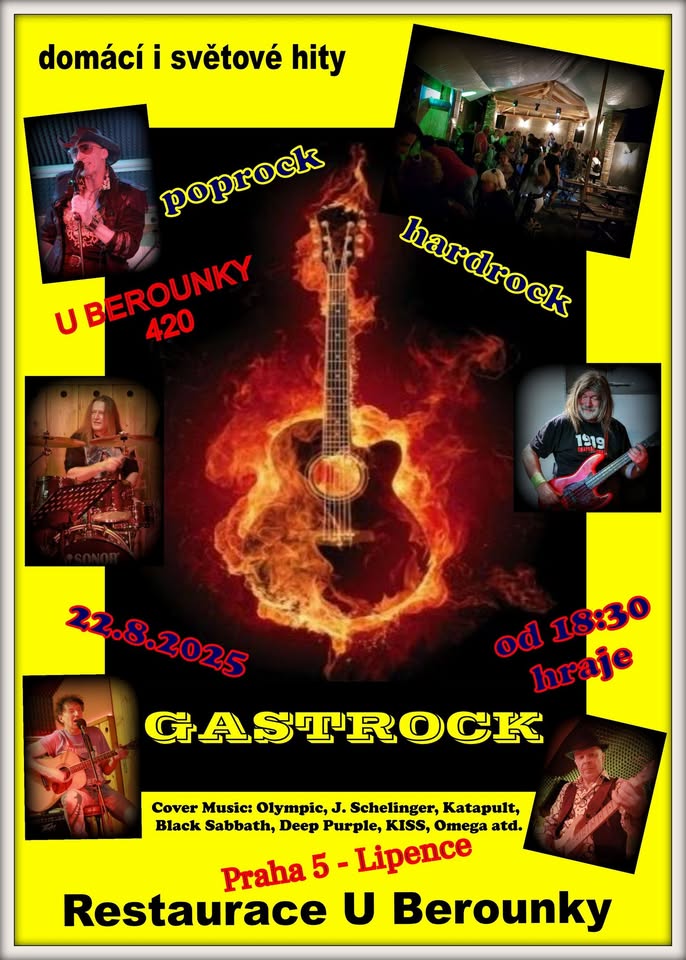 Koncert GASTROCK - Restaurace U Berounky - Praha Lipence
