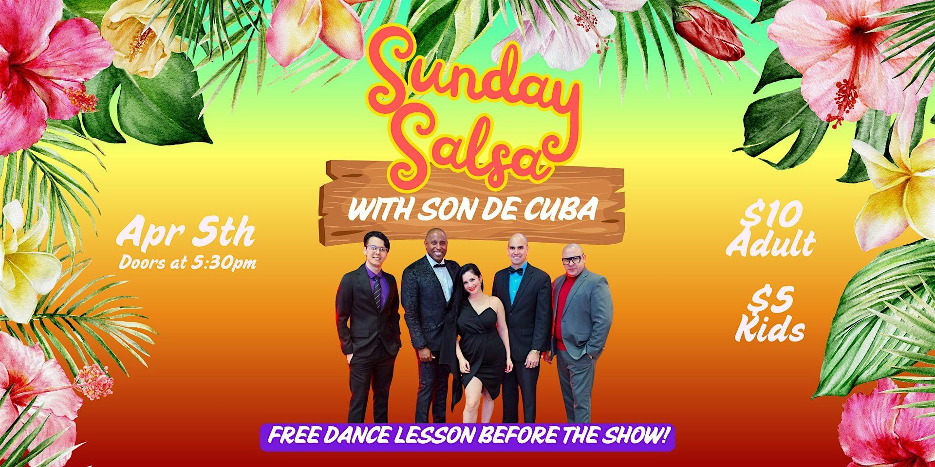 Sunday Salsa with Son De Cuba - In The Abbey Ballroom!