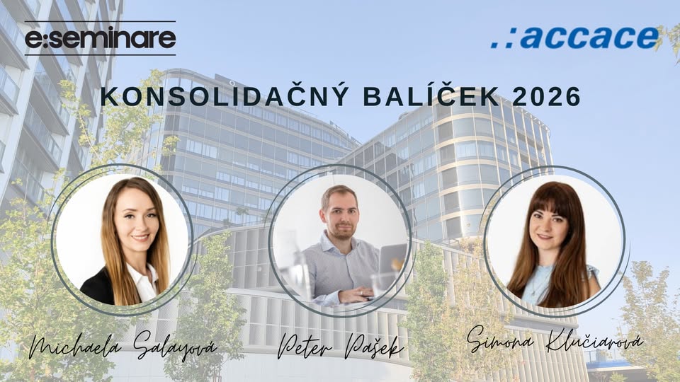 Školenie: Konsolidačný balíček 2026 – zmeny v pracovnom práve, daniach a odvodoch