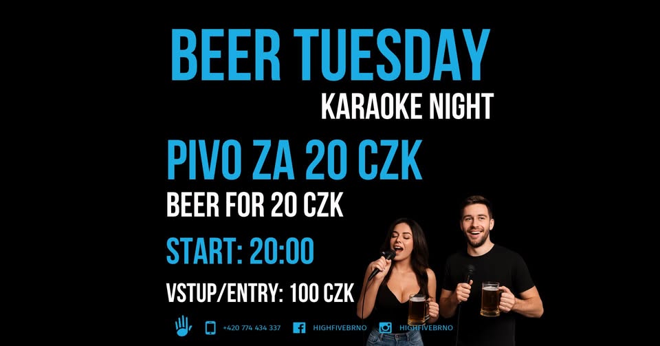 BEER TUESDAY | PIVO ZA 20CZK | HIGHFIVE KARAOKE BAR