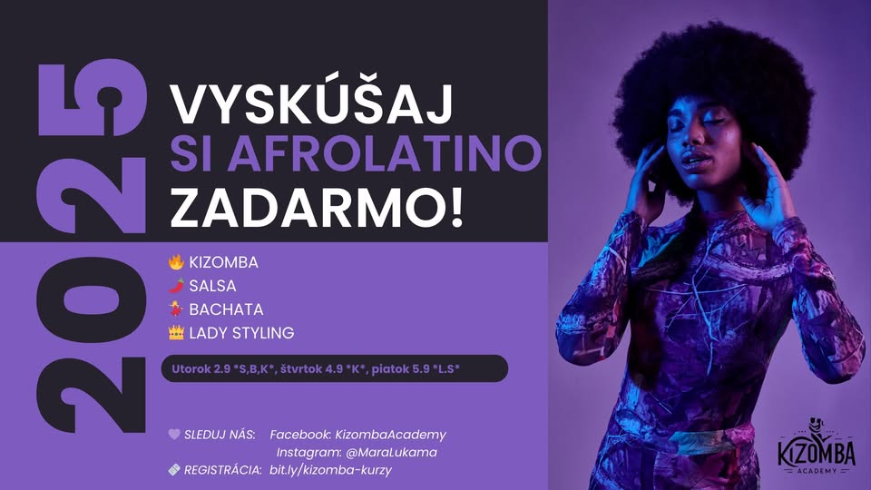 🔥 VYSKÚŠAJ SI AFROLATINO ZADARMO! 💃🕺 Prvá hodina ÚPLNE ZDARMA v Bratislave a Modre!