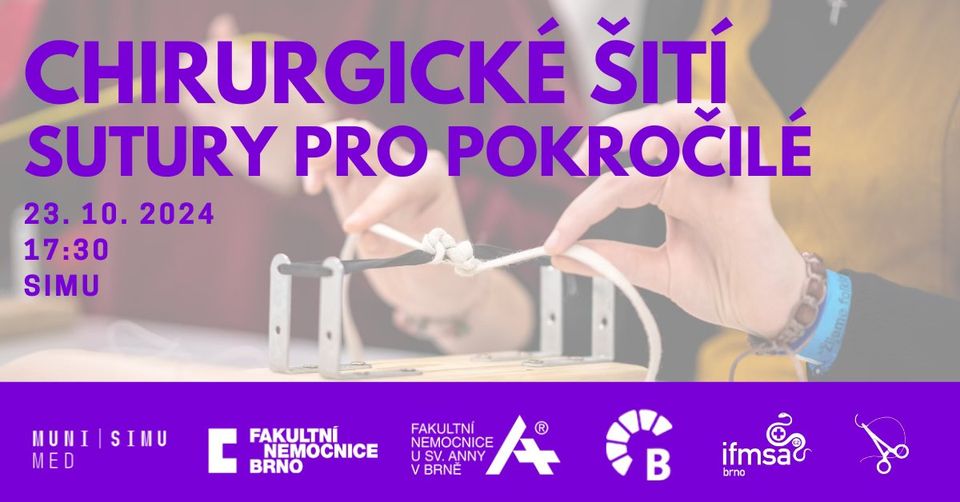 Chirurgické šití - sutury po pokročilé