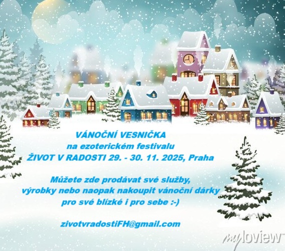 Vánoční vesnička - na festivalu ŽIVOT V RADOSTI