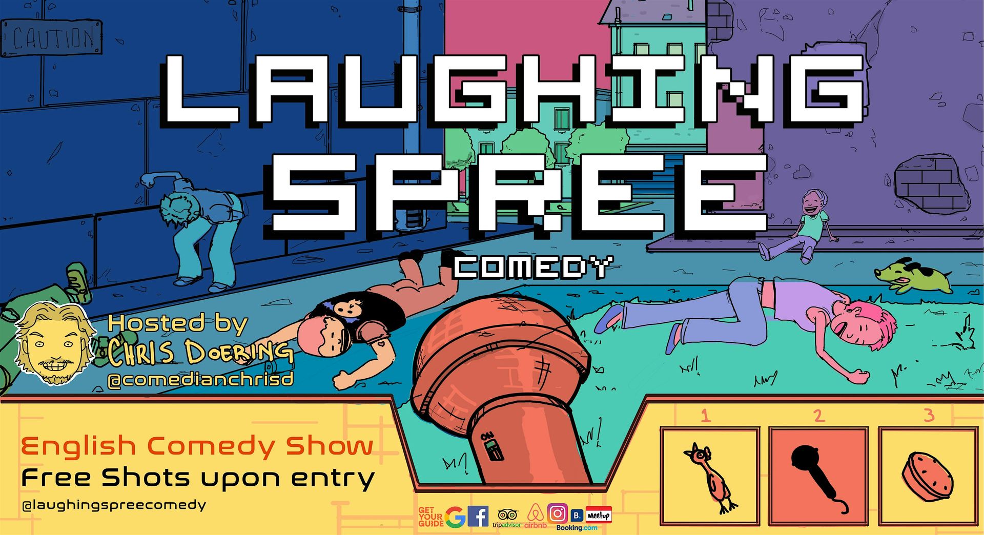 Laughing Spree: English Comedy on a BOAT (FREE SHOTS) 03.02.