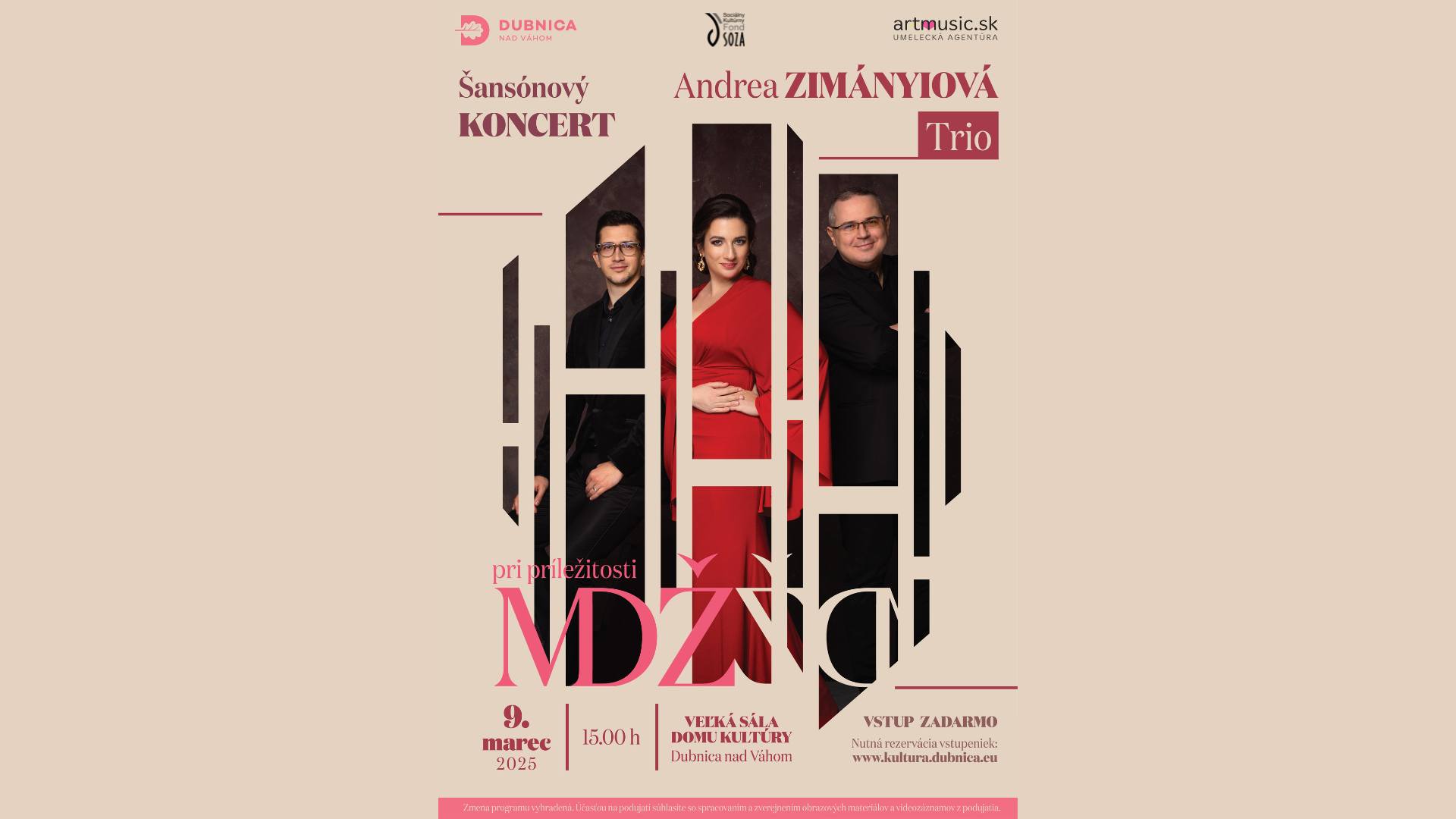 Andrea Zimányiová TRIO - Šansónový koncert
