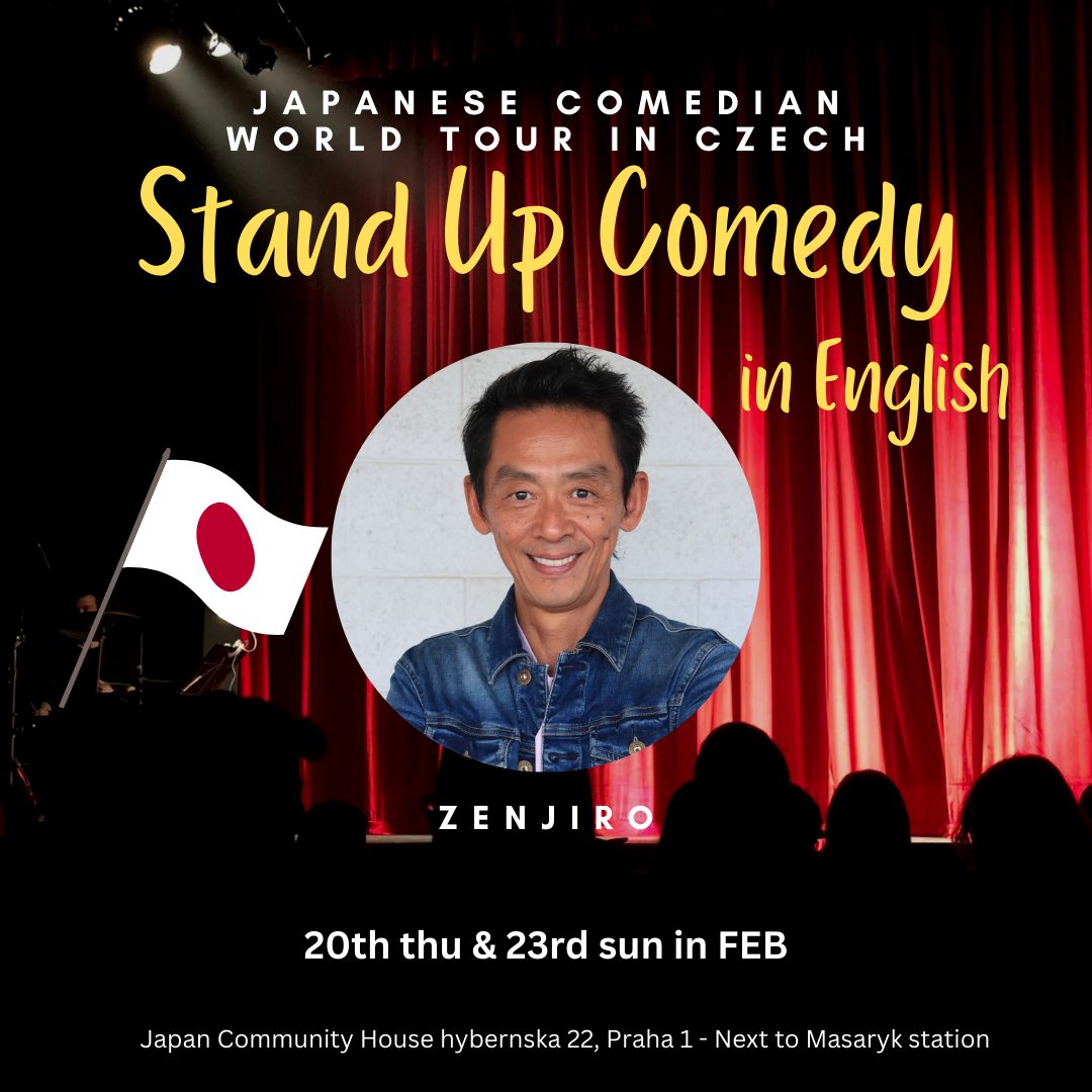 Japanese Comedian ZENJIRO in Praha　Stand-up Comedy show in English