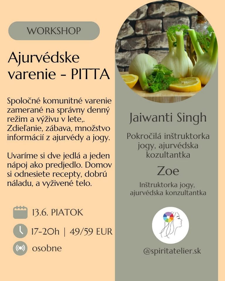 Ajurvédske varenie PITTA - výživa v lete