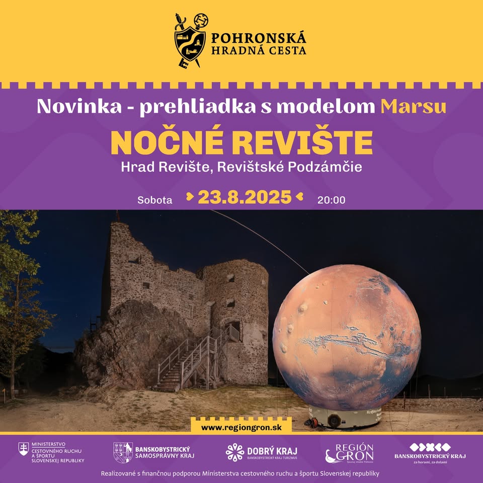 🟣 NOČNÉ REVIŠTE - Prehliadka s pozorovaním nočnej oblohy a modelom Marsu