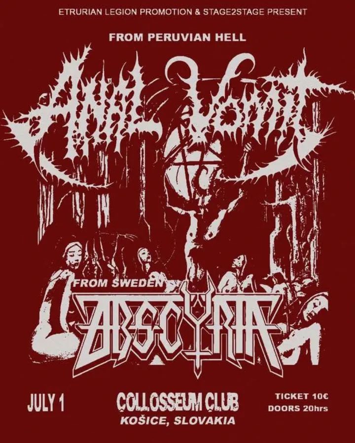 ANAL VOMIT (death metal – Peru), OBSCYRIA (death metal – Sweden) // 777