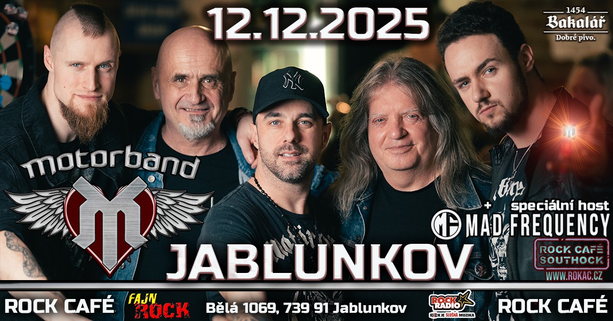 MOTORBAND- Doutník, Whisky, háro LIVE.  Host: Mad Frequency