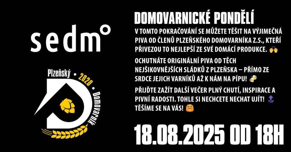 II. Domovarnické pondělí! Plzeňský Domovarník z.s. 🍺