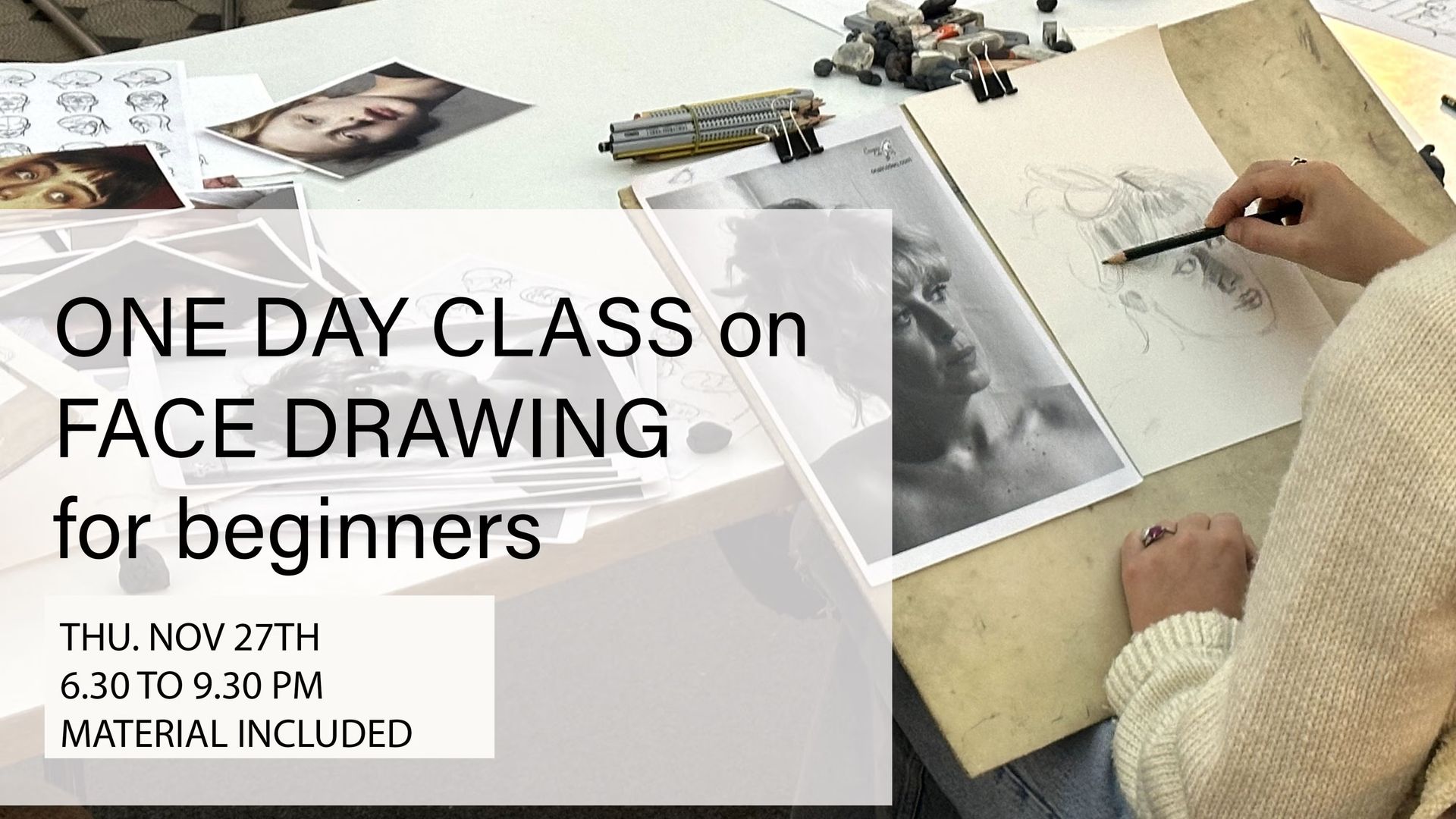 ONE DAY WORKSHOP ON FACE DRAWING for beginners