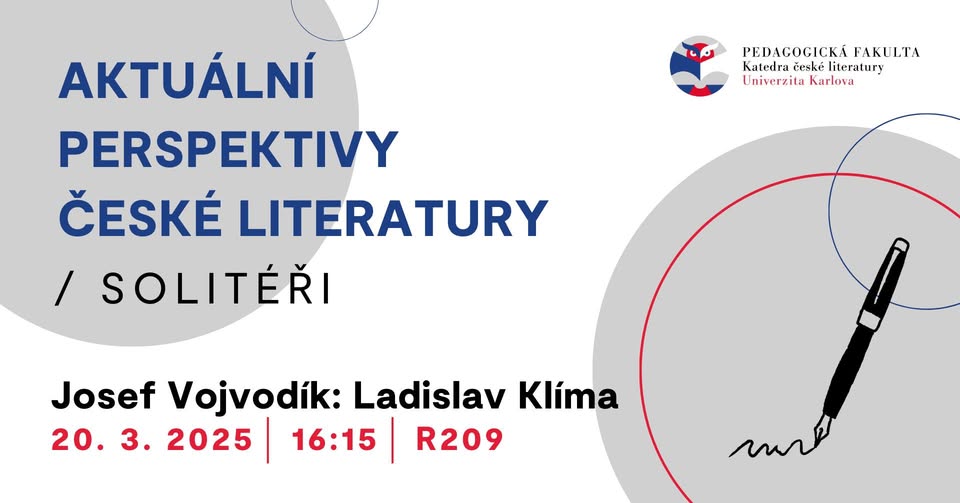Přednáška z cyklu Aktuální perspektivy české literatury