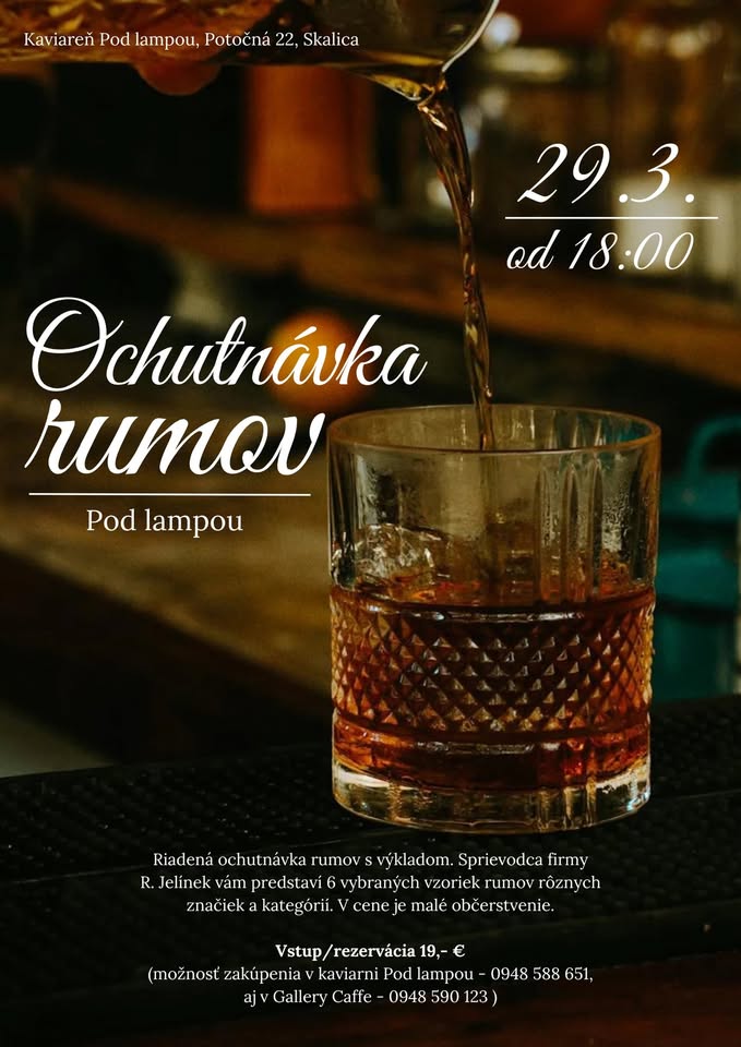 Ochutnávka rumov Pod lampou