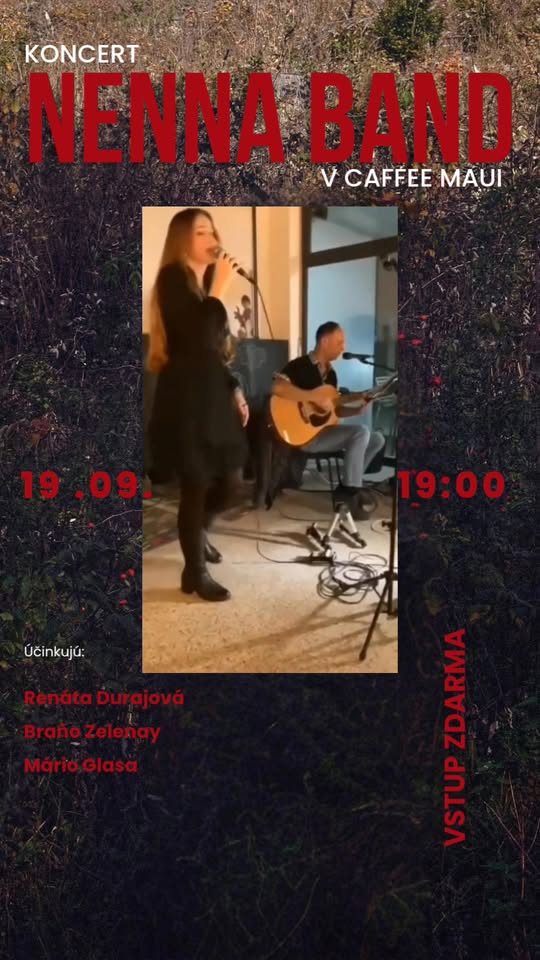 Hudobný večer: Koncert NENNA BAND v Caffee Maui