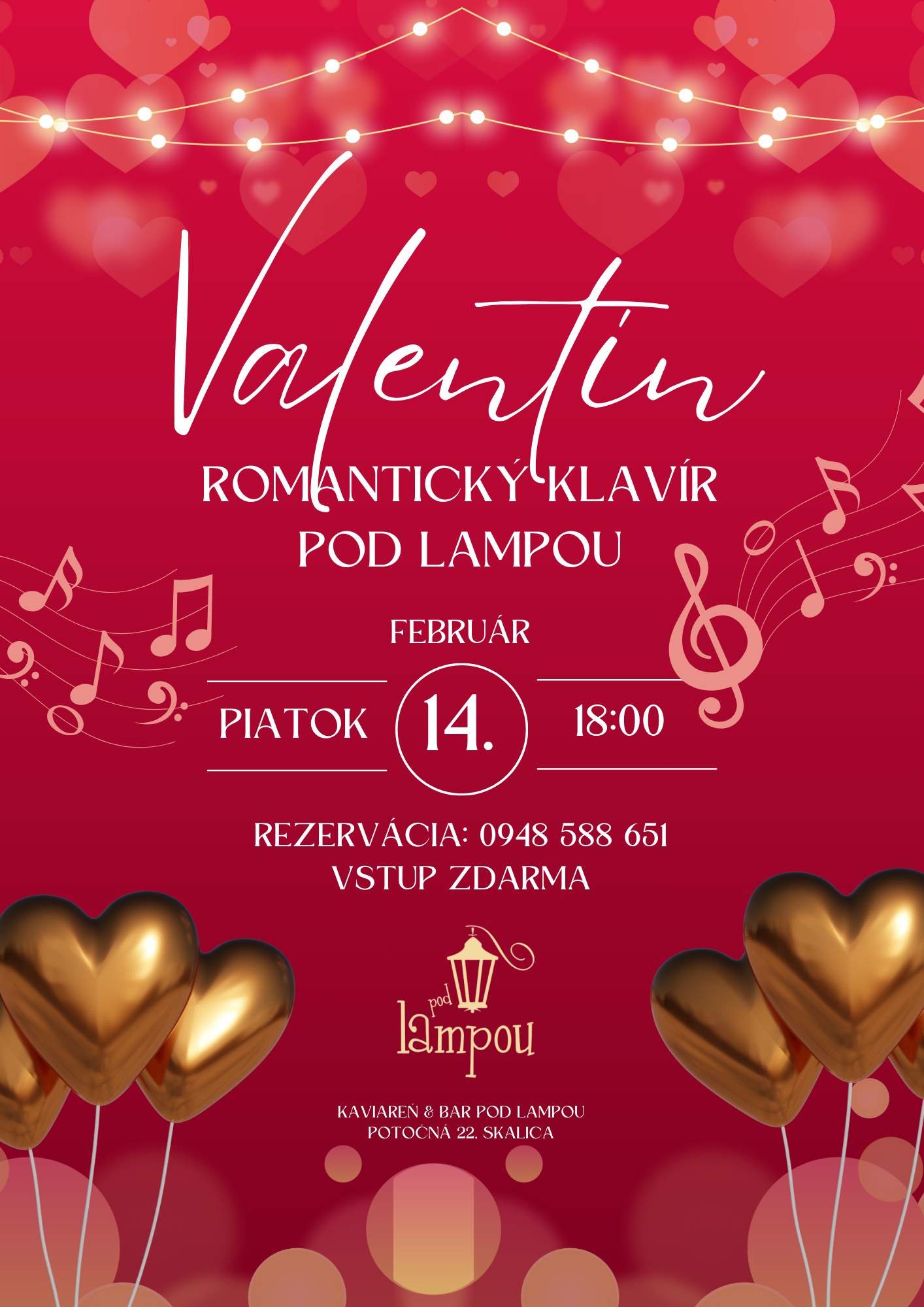 Valentín - romantický klavír Pod lampou