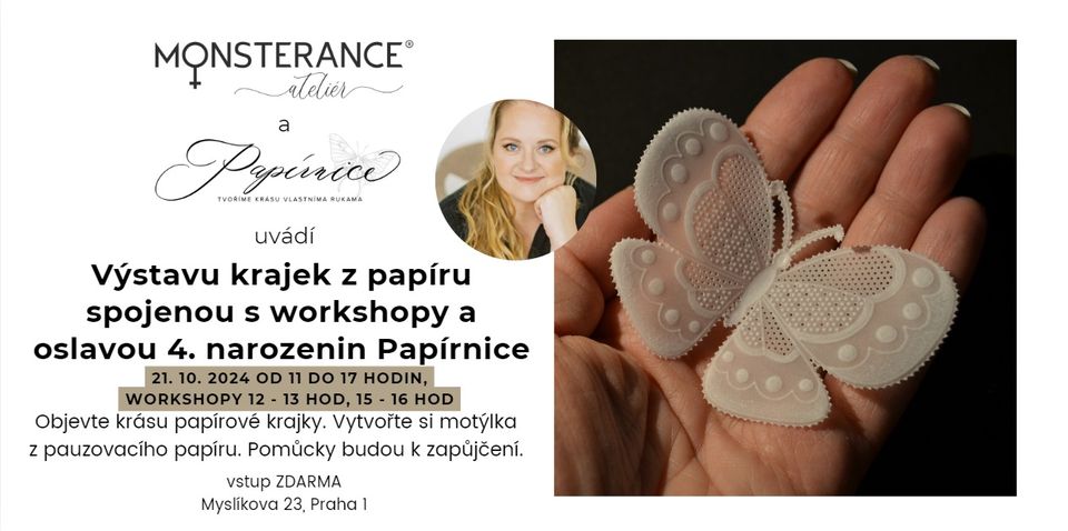 Výstava krajek z papíru spojená s workshopy
