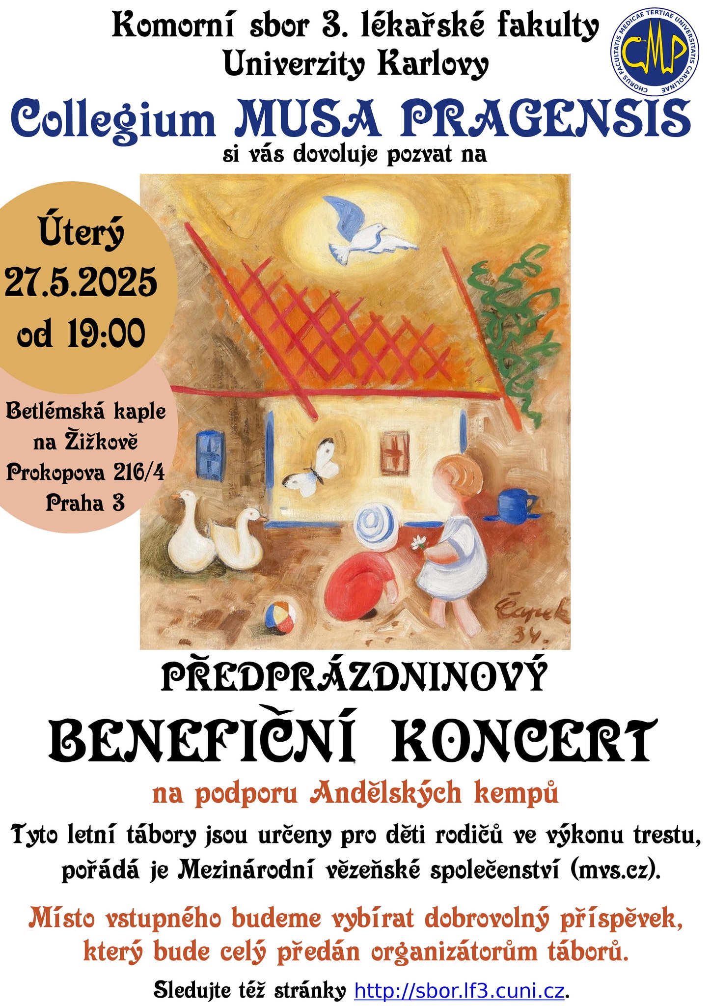 Předprázdninový BENEFIČNÍ KONCERT