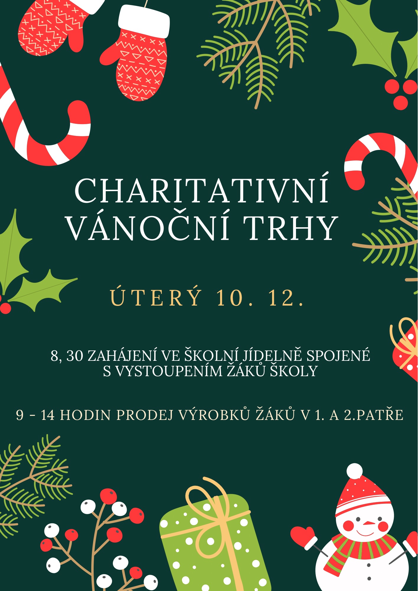charitativní vánoční trhy 🎄